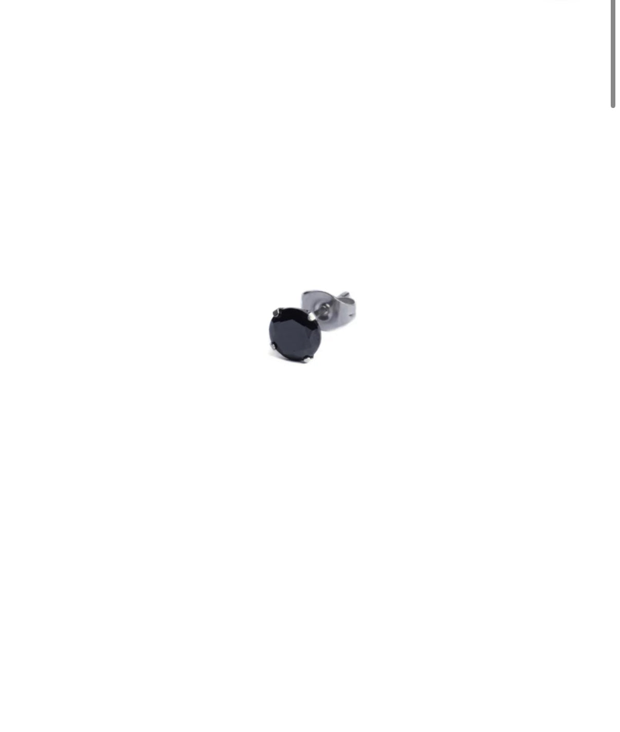 BLACK STONE EARRING (PIERCED)