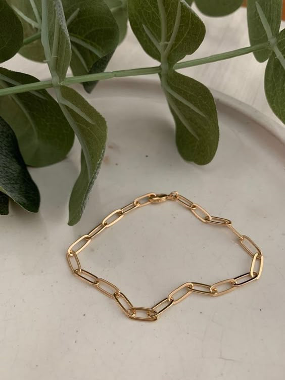 BLOCK CHAIN BRACELET (GOLD)