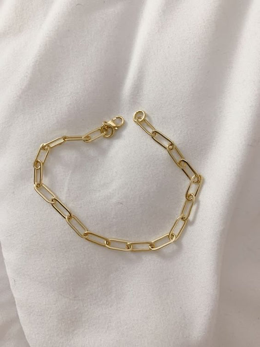 BLOCK CHAIN BRACELET (GOLD)